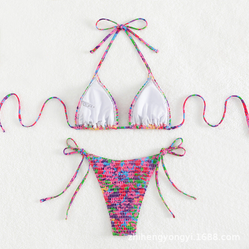 Damer Farverig Triangle-Bikini Skovae
