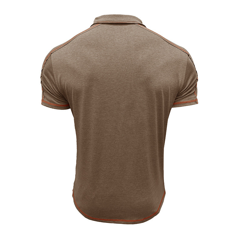 Herrer polo shirt med moderne kontrastsømme og åndbart stof Stilla