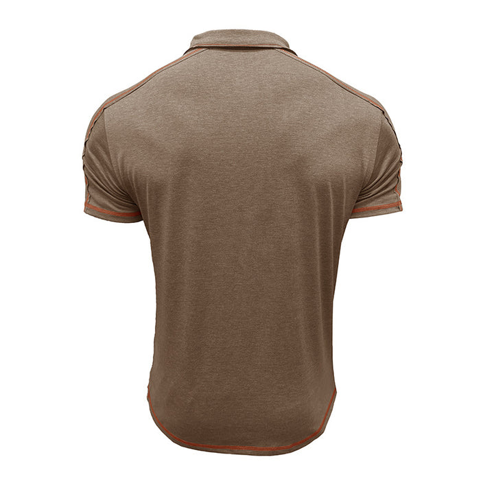 Herrer polo shirt med moderne kontrastsømme og åndbart stof Stilla