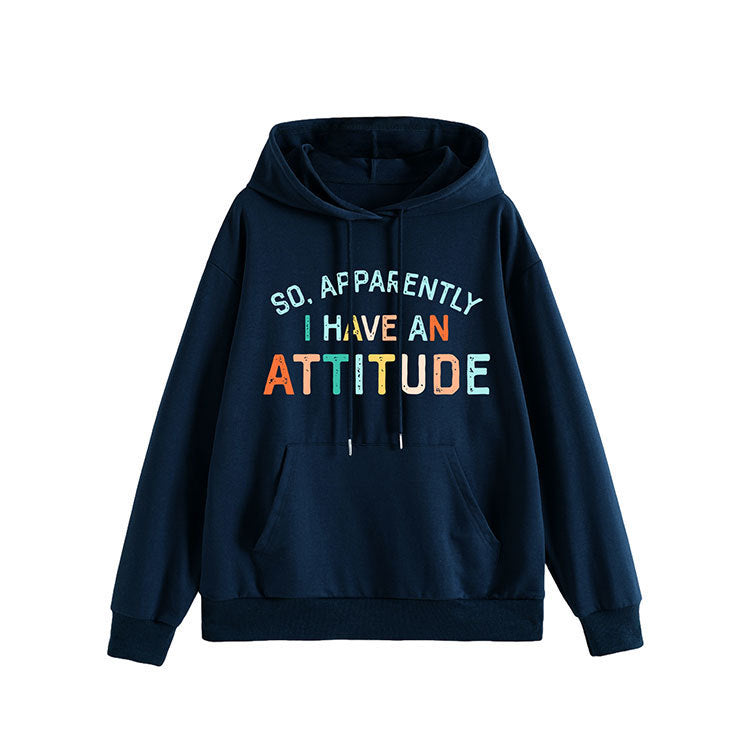 Kvinderne hoodie med kreativ tekst og afslappet pasform Stilla