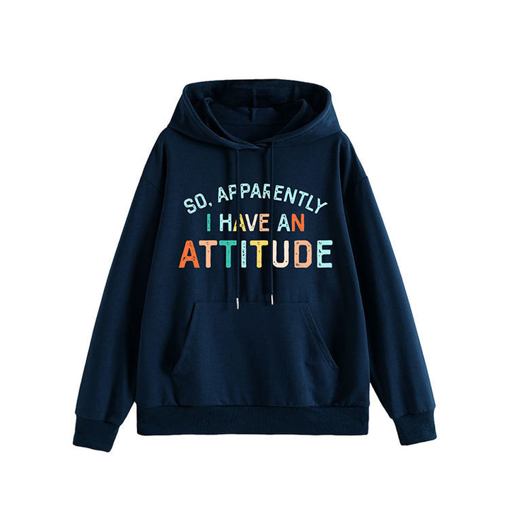 Kvinderne hoodie med kreativ tekst og afslappet pasform Stilla