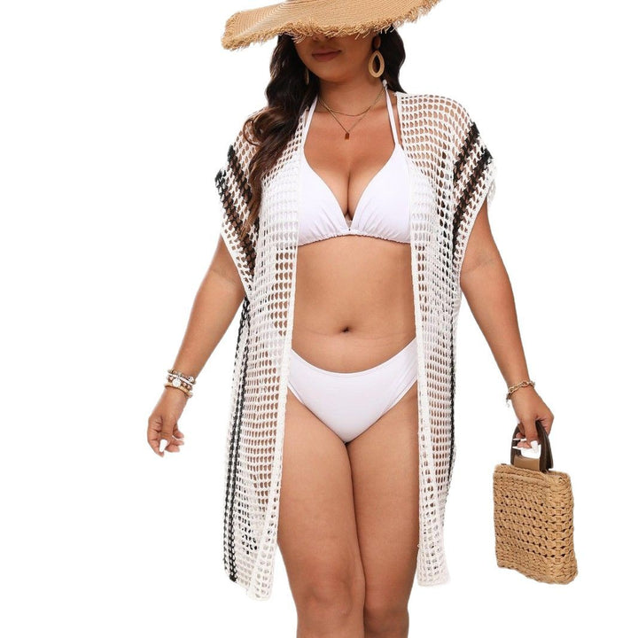 Dame Gennemsigtig Hæklet Strandoverdel Kimono Stilla