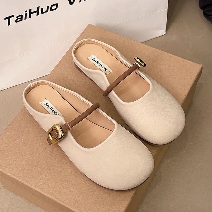 Damer Ballerinas med elegant rem og moderne spændeaccent Stilla