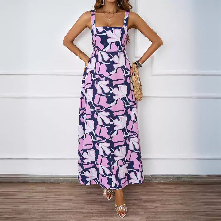 Dame maxikjole med blomstret design og afslappet snit Stilla