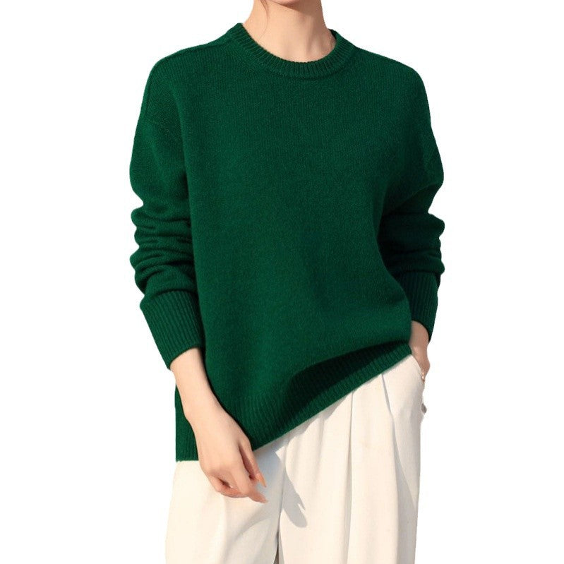 Femme Klassisk Strikpullover Stilla