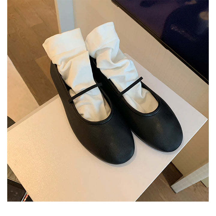 Dame elegante Ballerinas med behagelig ankelforstærkning Stilla