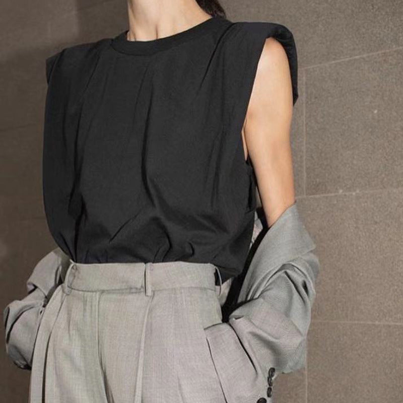 Damer Oversize T-shirt med skulderpuder Stilla