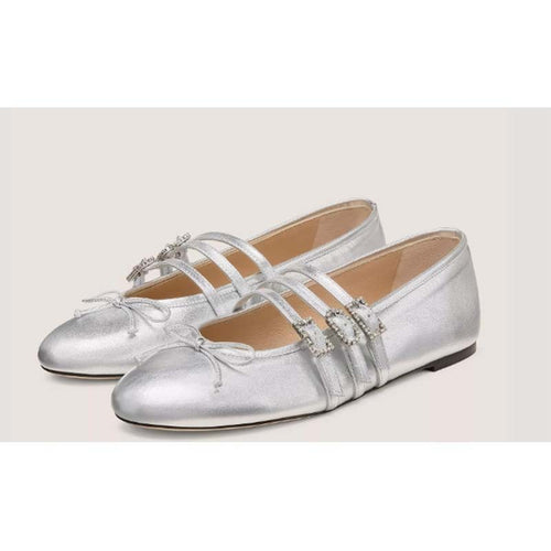 Femme Elegante Strappy Ballerinas med strass-accenter Stilla