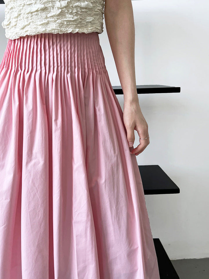 Stilla | Højtsiddende Midi Skirt
