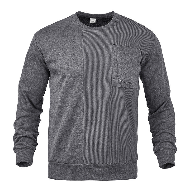 Herrer Stilfuld Sweatshirt med struktureret design og praktisk brystlomme Stilla