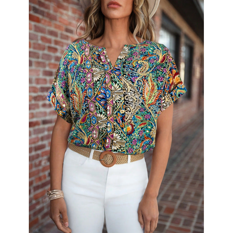 Femme Vibrant Trykt Bluse Stilla