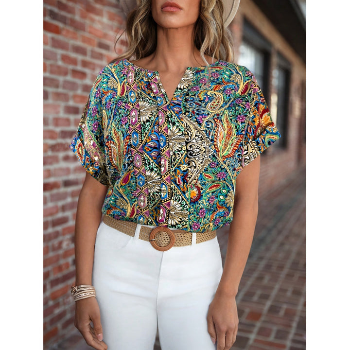 Femme Vibrant Trykt Bluse Stilla