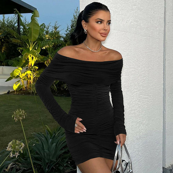 Damer figursyet Off-Shoulder minikjole med raffineret flæsedesign Stilla
