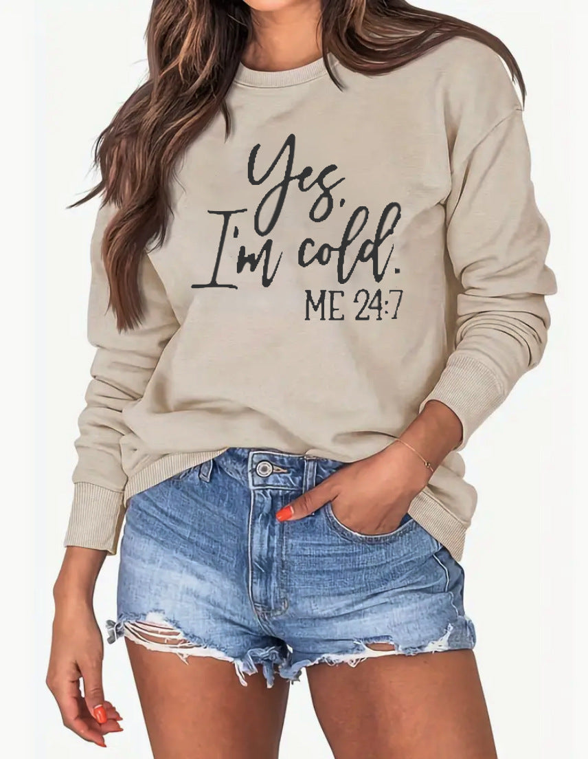 Dame sweatshirt med kreativtryk og afslappet pasform Stilla