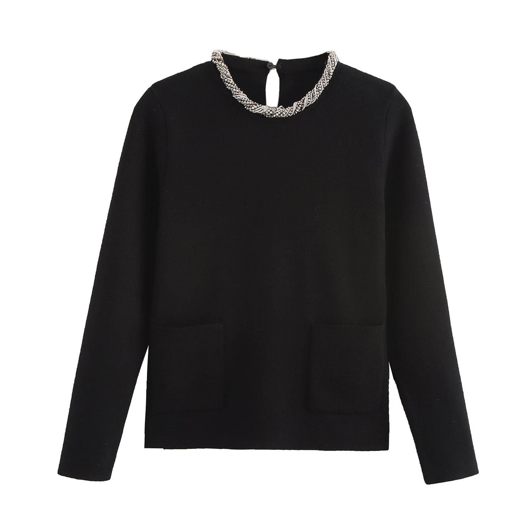 Stilla | Fashion Strik Pullover Top Hals Ornament