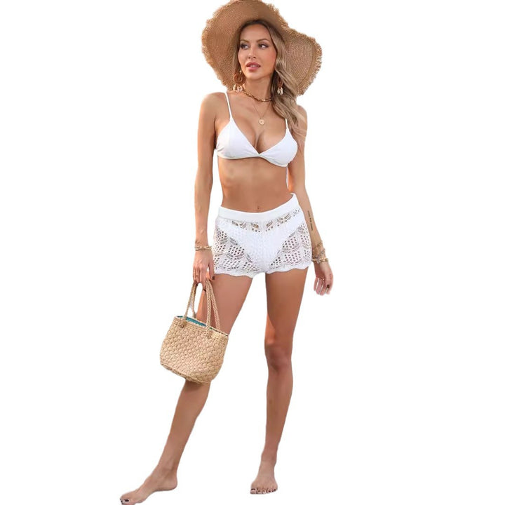 Femme Hæklet Spids Strand Shorts Stilla