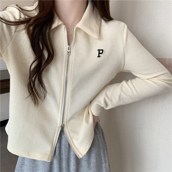 Femme Waffle Strik Zip-Up Jakke Stilla