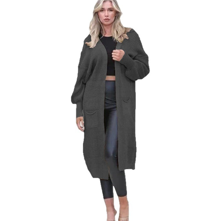 Kvinders Chunky Strik Cardigan med Åbne Lommer og Casual Design Stilla