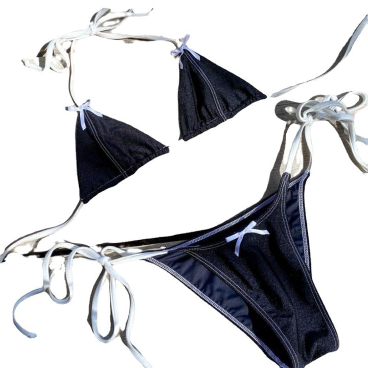 Dame Tie-Side Bikini-top med udskåret badedragt Stilla