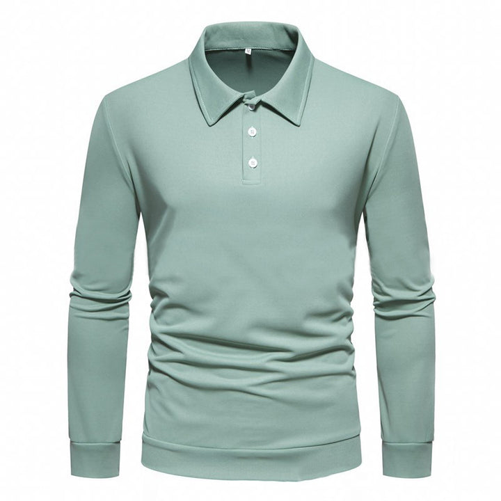 Herre Polo-shirt med lange ærmer og moderne krave Stilla