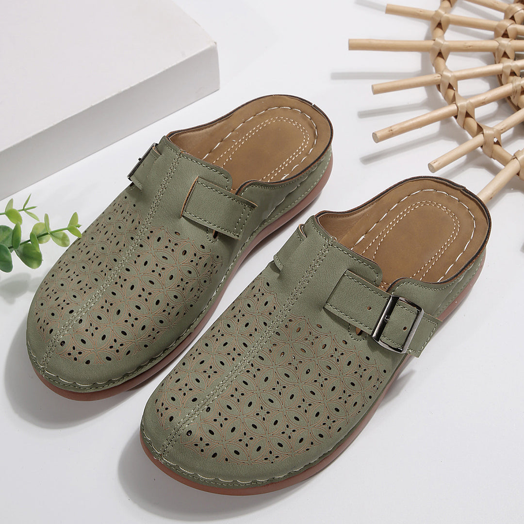 Dame Komfortable og åndbare clogs med floralt cut-out-design og ergonomisk fodbed Stilla