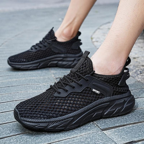 Herre Åndbare Mesh Sport Sneakers med Skridsikker Såle Stilla