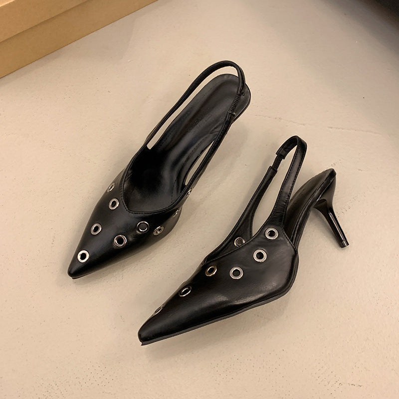 Dame Slingback-pumper med spids og hæl-detalje Stilla