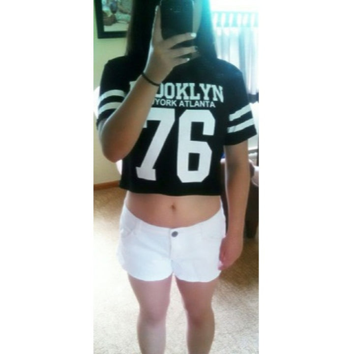 Kvinder Grafiktryk Cropped T-Shirt Stilla