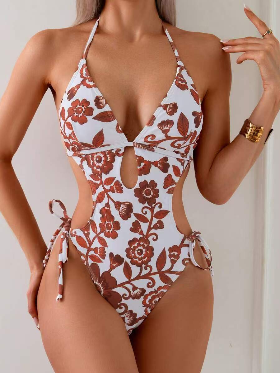 Dame Floral Cut-Out Badedragt Stilla