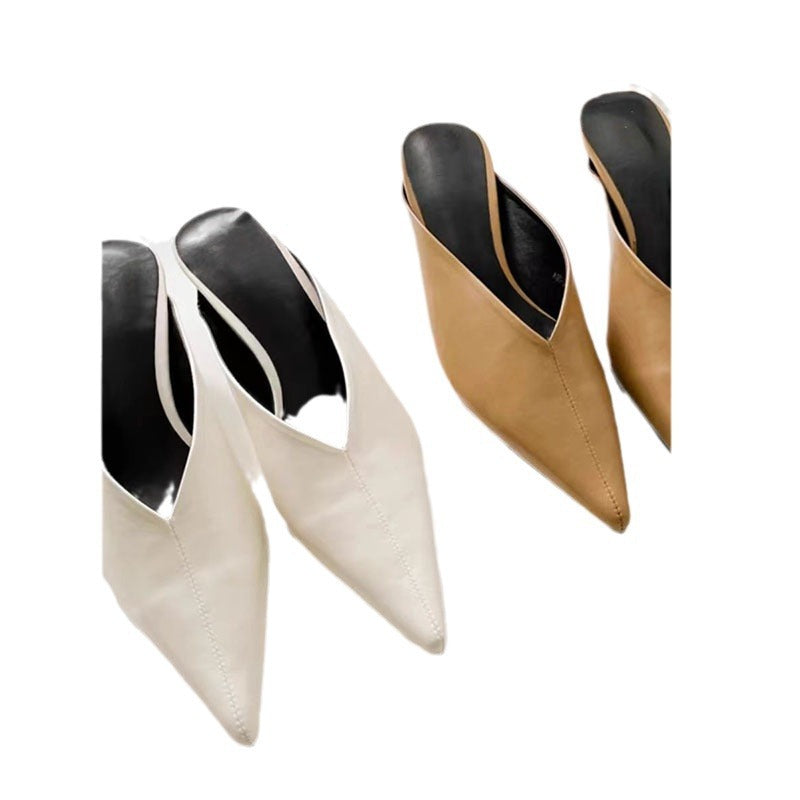 Femme Sleek Spids-Tå Mule Stilla