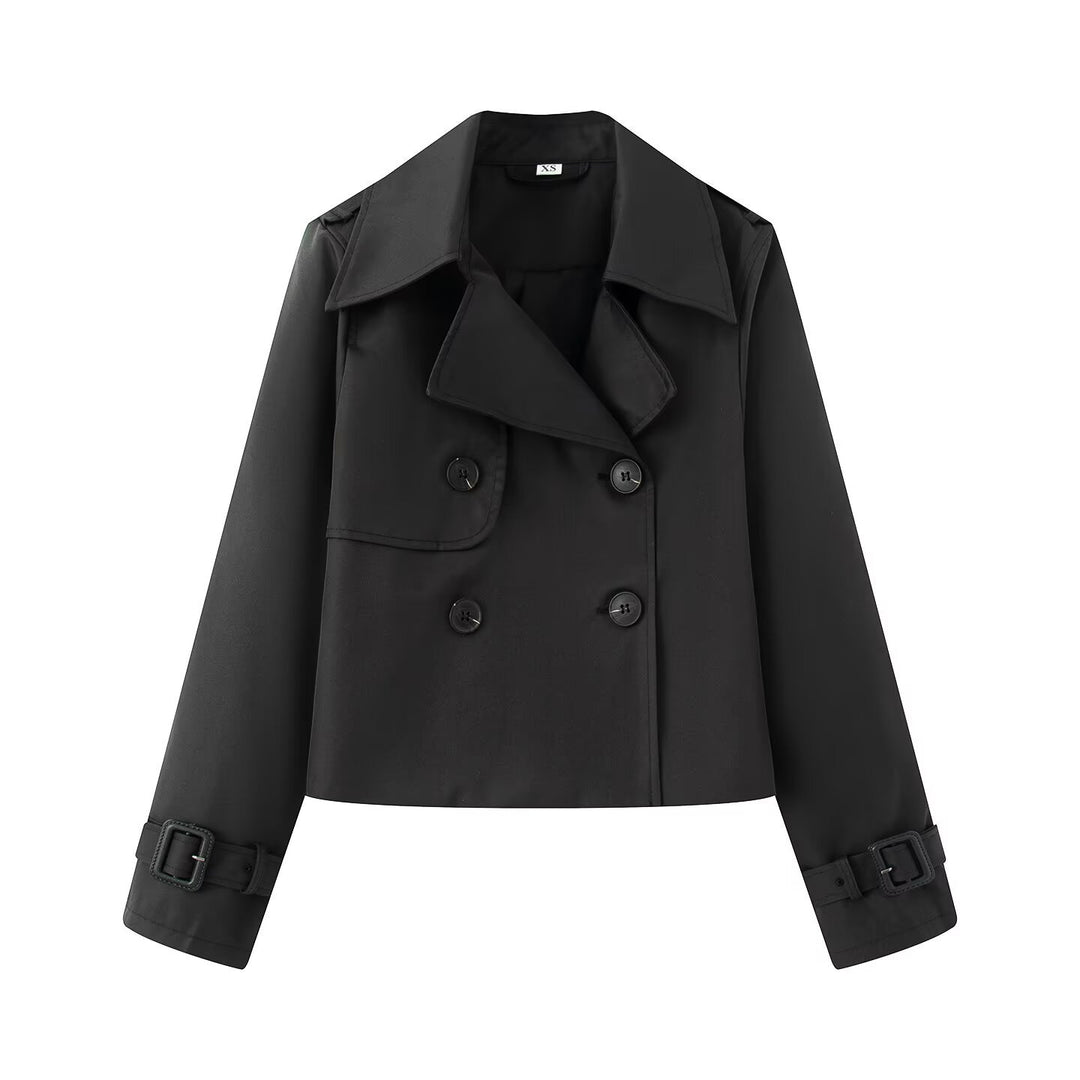 Dame elegant trenchcoat-jakke med klassiske detaljer Stilla