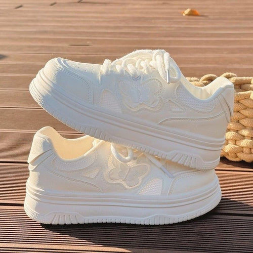 Dame Sneakers med blomster motiv og åndbar overfladestruktur Stilla