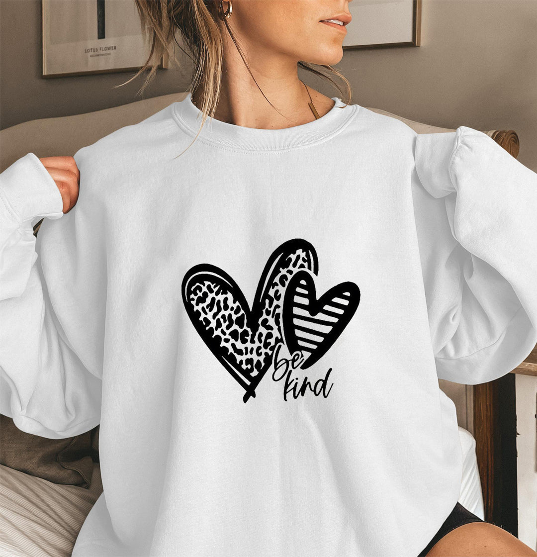 Kvinders sweatshirt med fashionable hjerte motiv og casual fit Stilla
