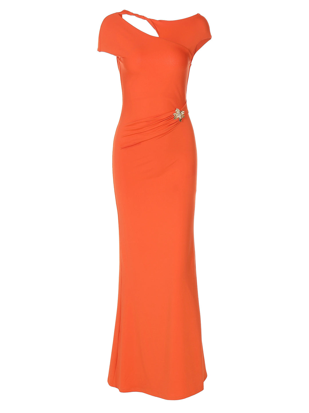 Dame Elegant Maxikjole med raffinerede cut-outs og smocked detaljer Stilla