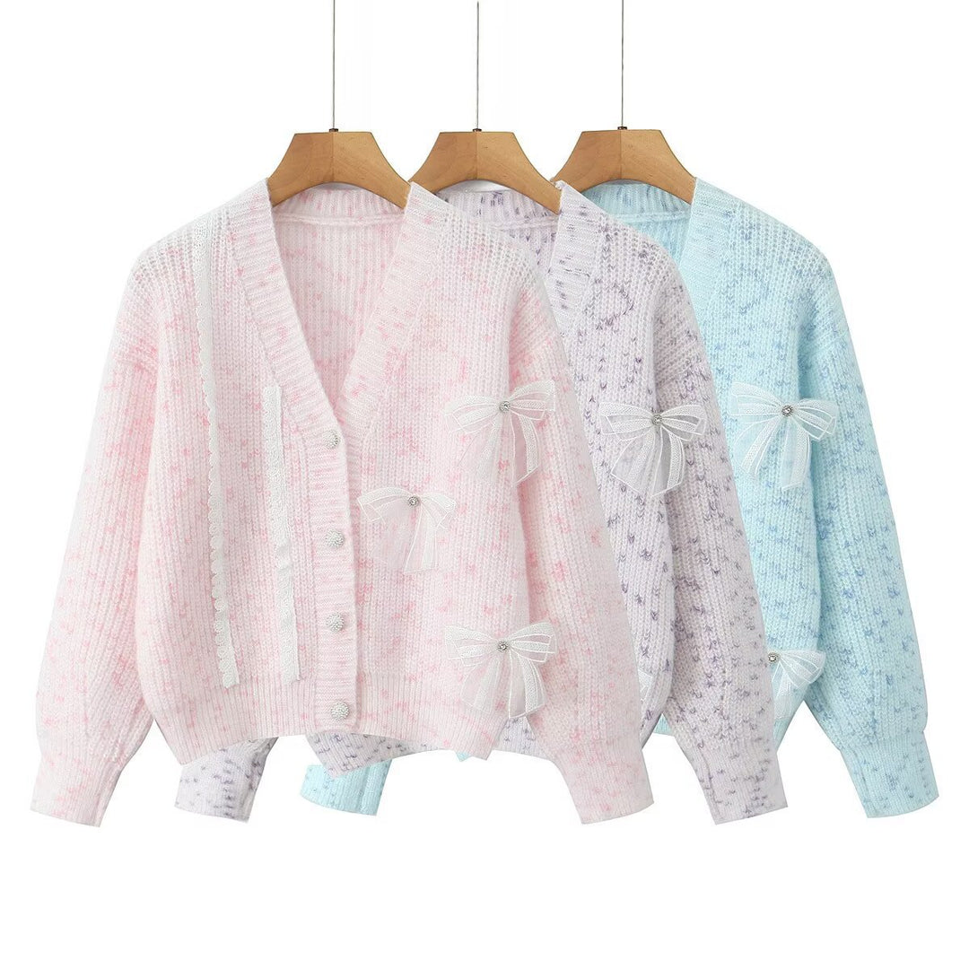 Kvinderne Cozy Cardigan med Delikate Sløjfedetaljer Stilla