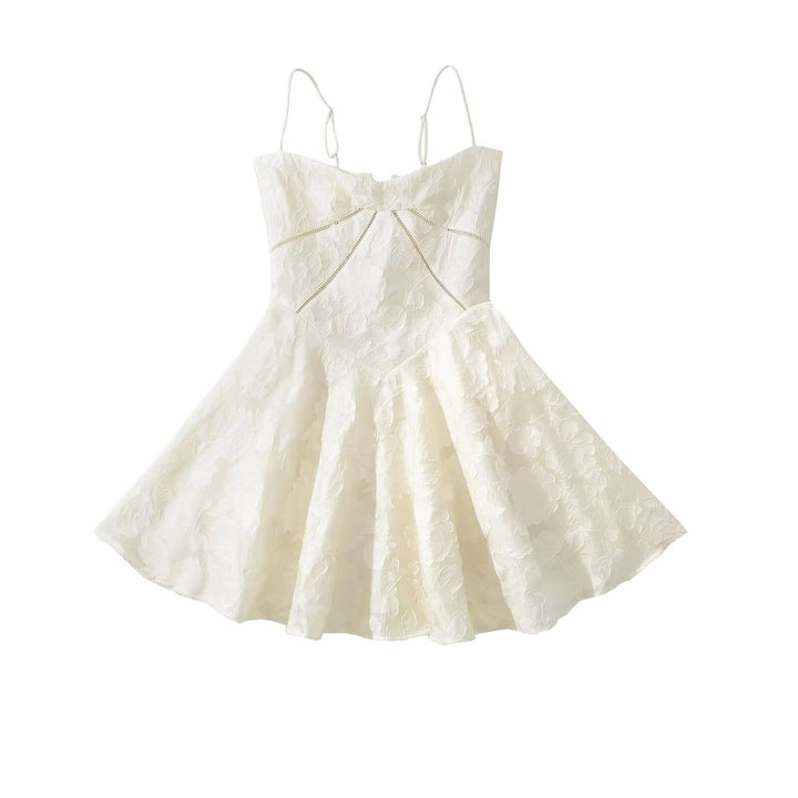 Femme Floral Spitze Flare Mini Kjole Stilla