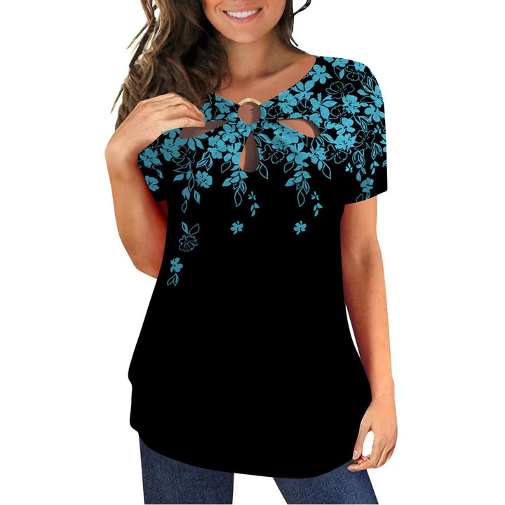 Dame Floral Cut-Out Overlay Top Stilla
