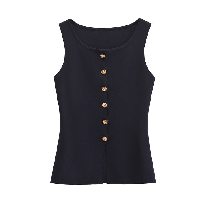 Femme Button-Up ærmeløst Top Stilla