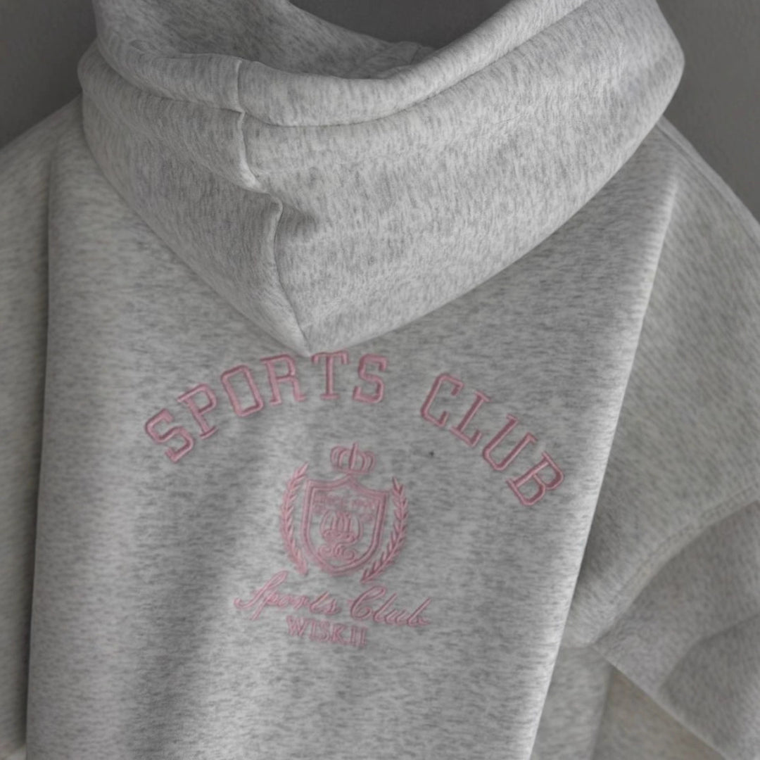 Kvindernes hyggelige hættetrøje med fin tekstur og elegant logo Stilla
