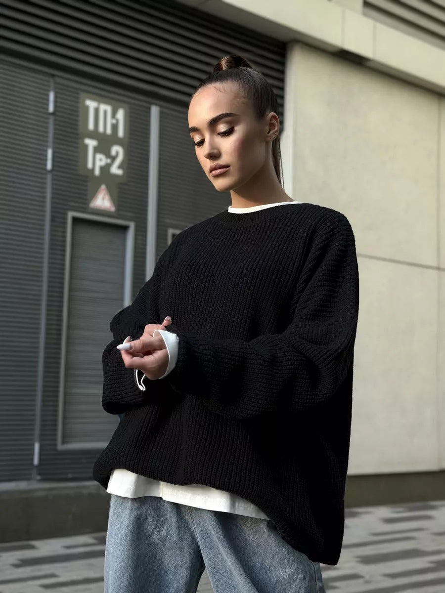 Stilla | Cozy Loose Strikket Pullover Sweater