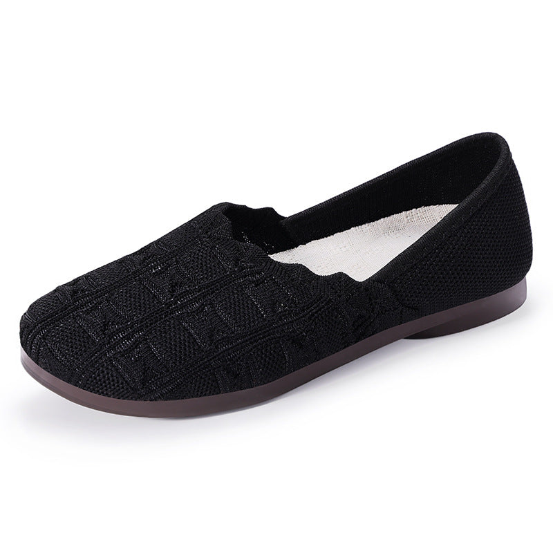 Dame Elegant Slip-On Ballerinaer med åndbar strikoverflade Stilla
