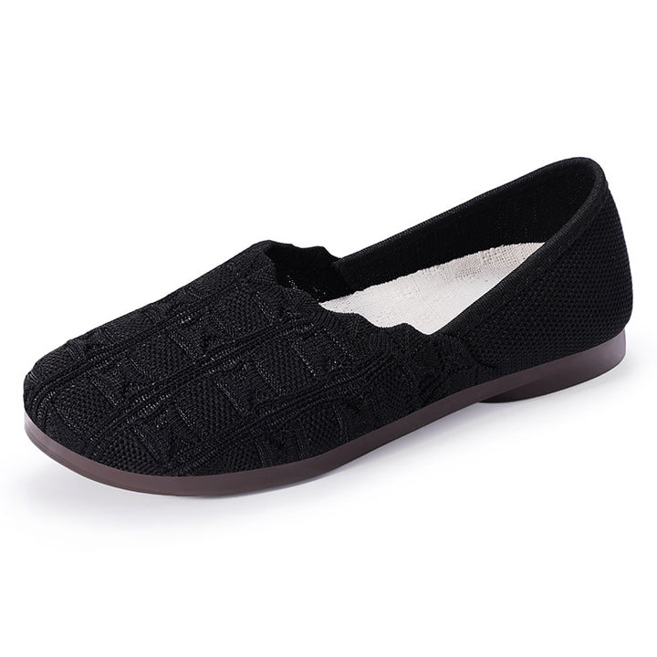Dame Elegant Slip-On Ballerinaer med åndbar strikoverflade Stilla