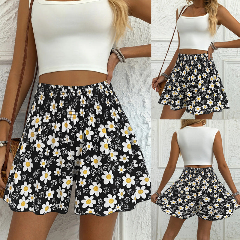 Dame Floral Print Afslappet Pasform Shorts Stilla