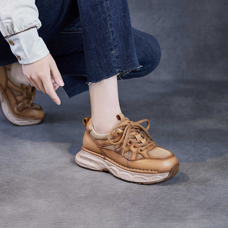 Dame Chunky Lifestyle Sneaker med mesh-indsatser og støttende sål Stilla