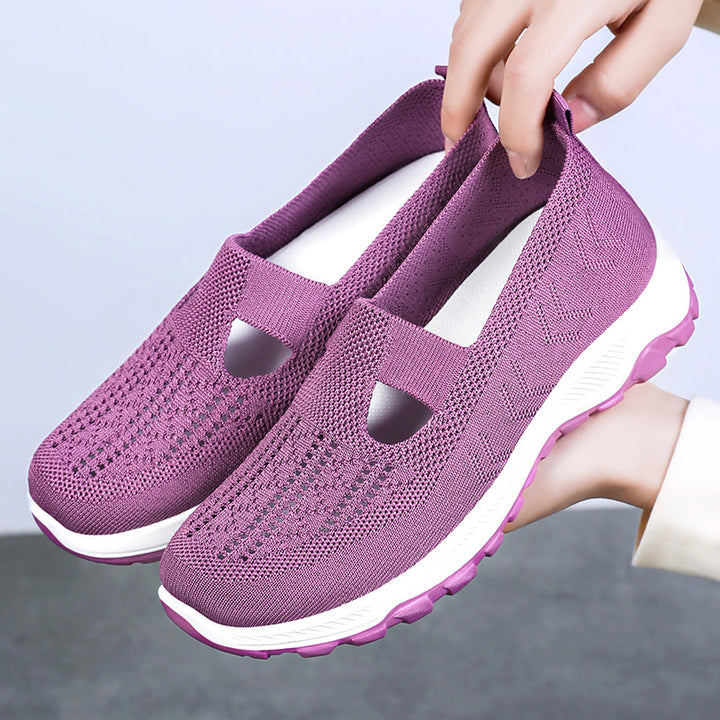 Dame Åndbare Slip-On Fritidssko med elastisk indgang og skridsikker sål Stilla