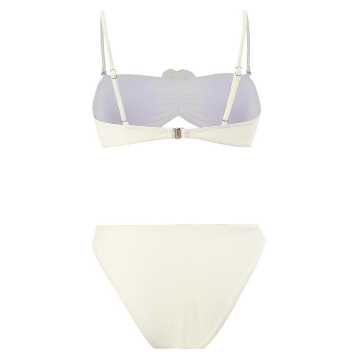 Dame Bikini-sæt med blomsterdetalje og justerbare stropper Stilla