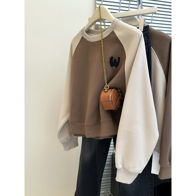 Dame Farveblokeret Raglan Sweatshirt Stilla