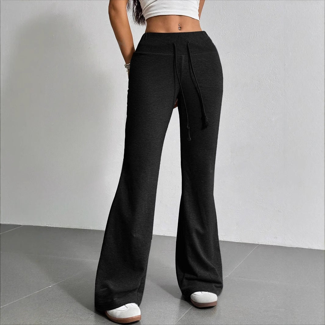 Dame brede Sweatpants med elastisk talje og snor Stilla