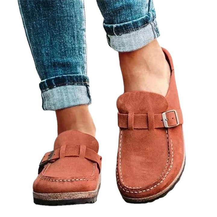 Dame Suede Slippers med Spænde Stilla