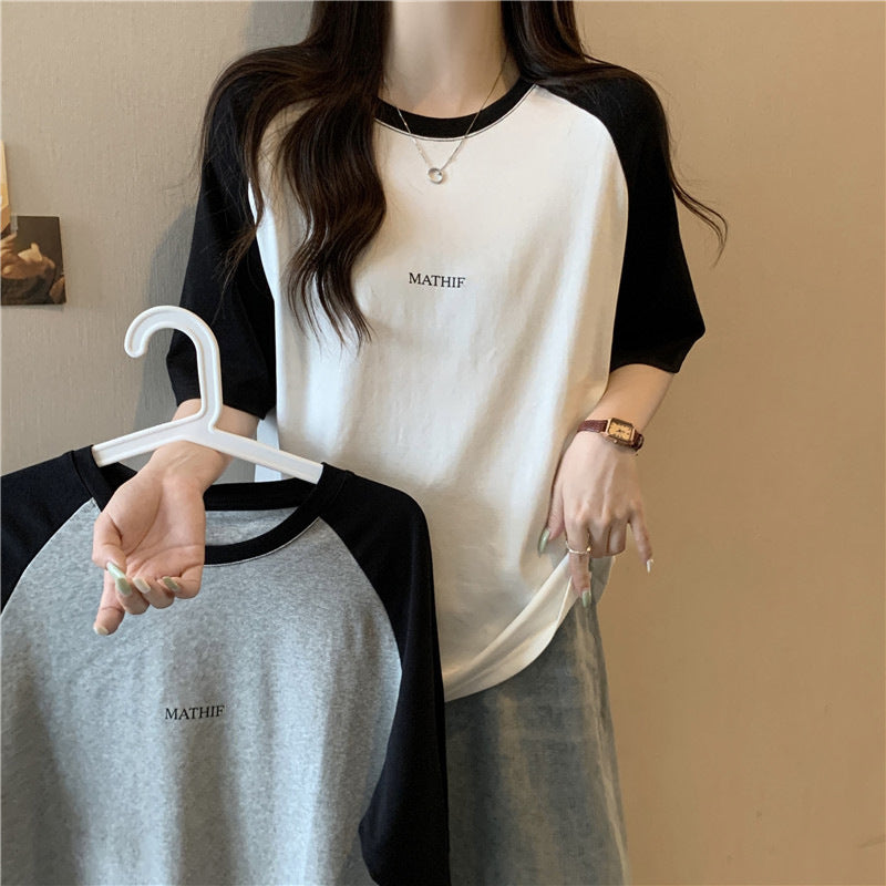 Femme Fritid Kontrastærme T-Shirt Stilla